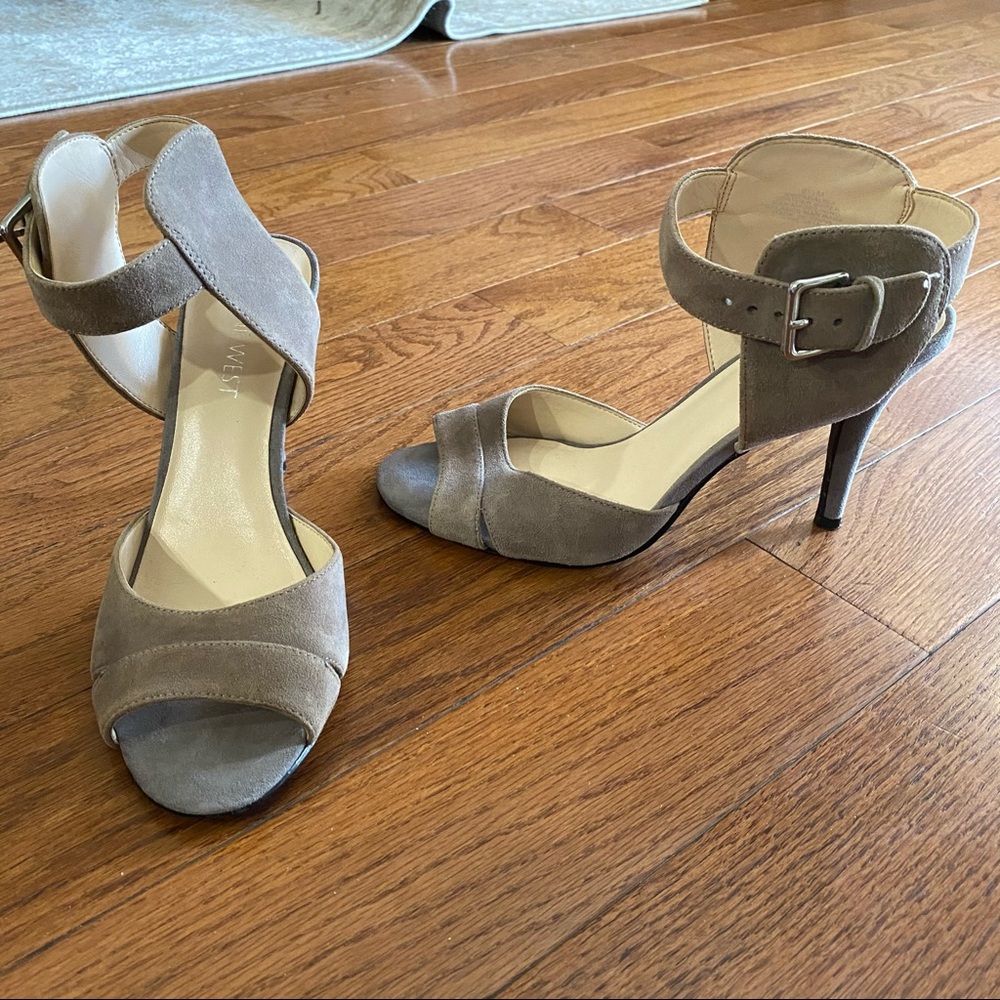 Nine West Grey Suede Heels